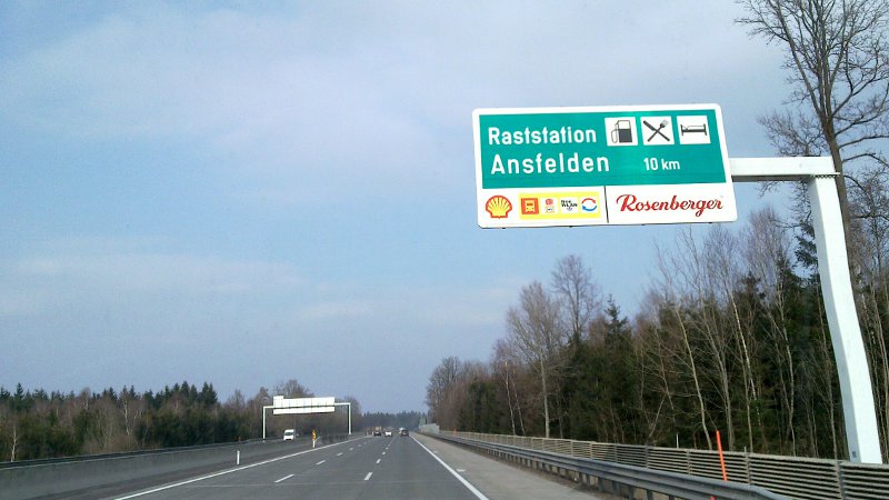A1 Autobahn near Allhamming ( 1. März 2011)