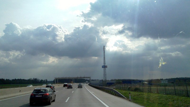 Autobahn A1 between Linz and Allhaming, Austria ( 5. April 2011)