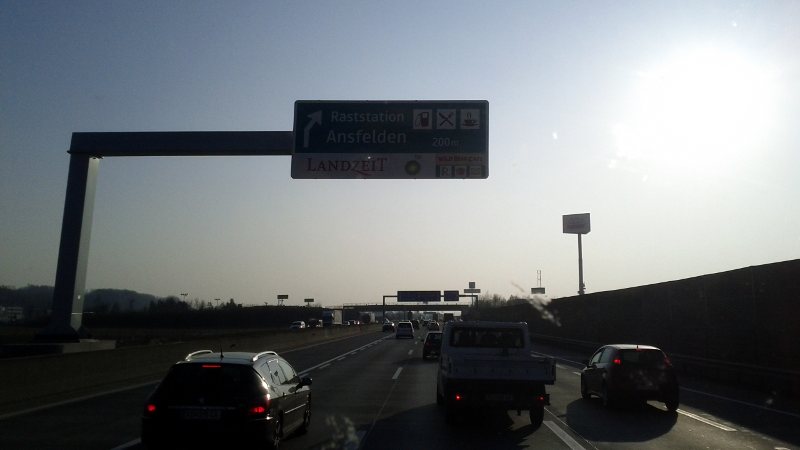 Autobahn A1, Upper Austria (22. März 2012)